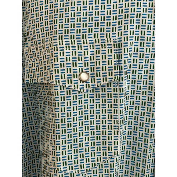 Wrangler Wrancher Pearl Button Western Shirt Cowboy Ranch Size L - Picture 10 of 12